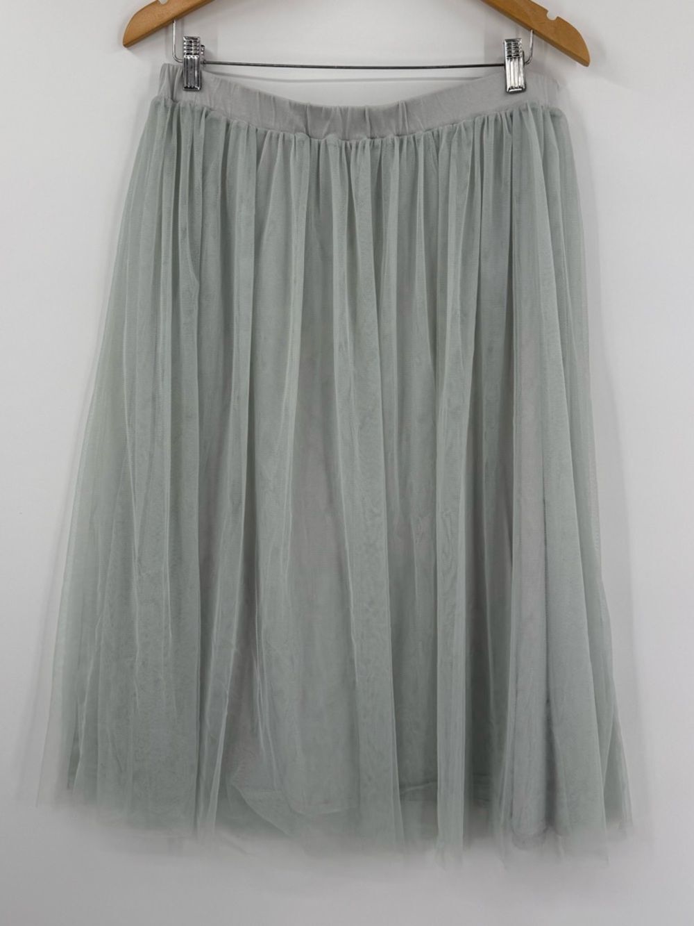 ✦ Garnet Hill Tulle Midi Skirt | Robins Egg | Large